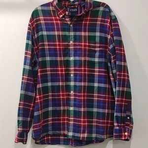 Chap's Plaid Button Down Casual Shirt